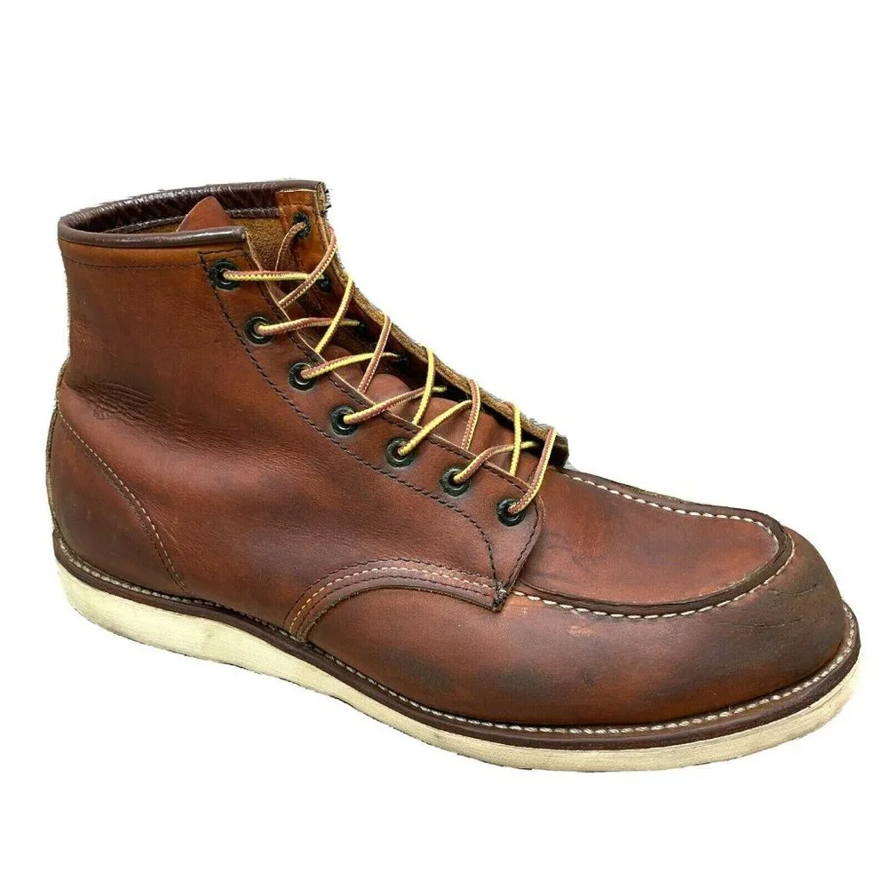 Red Wing Men's 875 Classic Moc Toe Work Boot Oro-Legacy Brown Leather Size 15 D - Picture 1 of 12